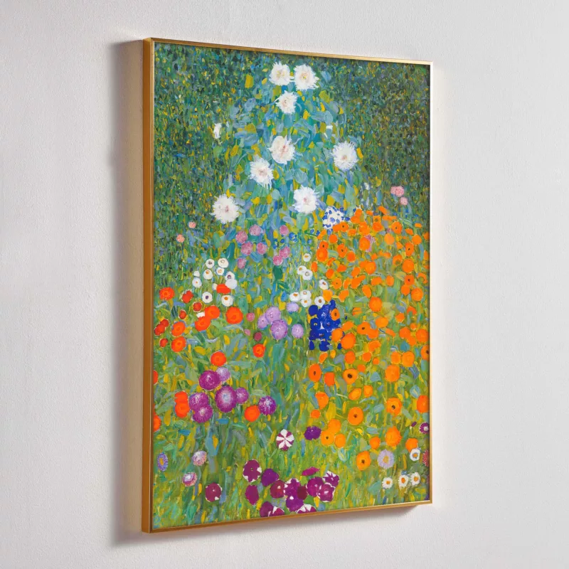 Side view of Cottage Garden painting by Gustav Klimt